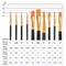 Acrylic Paint Brush Set, (20 Packs /200 pcs) Nylon Hair Brushes for Oil and Watercolor, Perfect Suit of Art Painting, Best Gift for Painting, Black